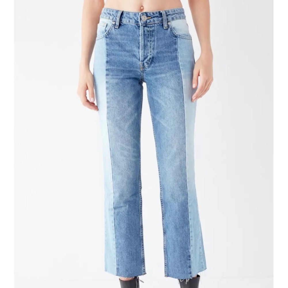 BDG High-Rise Two Toned Denim Jeans